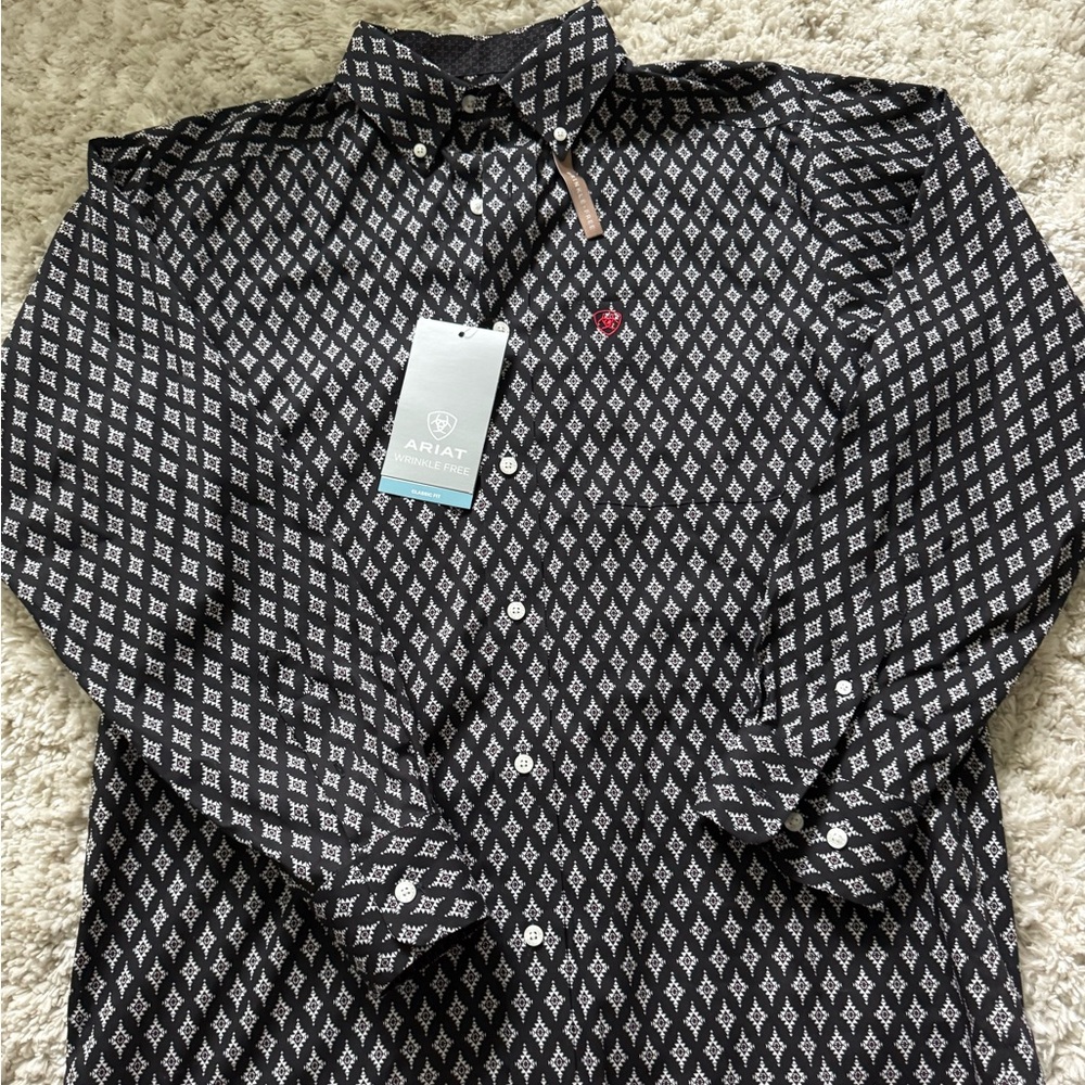 Ariat Men's Black Patterned Shirt
